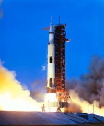 aunch Of Apollo 13 Atop A Saturn V Rocket Photograph by Nasa ...
